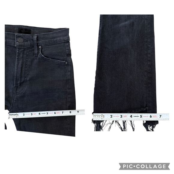 Mother Jeans The Insider Crop Two Step Fray Raw Asymmetrical Hem Not Guilty 25 - Picture 14 of 16
